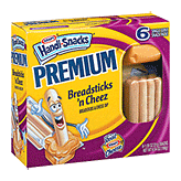 Nabisco Handi-snacks premium breadsticks 'n cheez, 6 single serve snack packs Left Picture